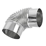 Utilisation polyvalente : compatible avec divers poêles à bois, ce produit convient au chauffage domestique, au camping et à d’autres usages extérieurs. coude de conduit de cheminée en acier, tuyau d’évacuation des fumées