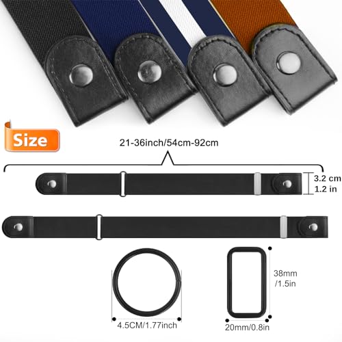Image of No Buckle Belts for Women, Elastic Belts for Women, Comfortable Womens Belts for Jeans, Stretch Belts for Women