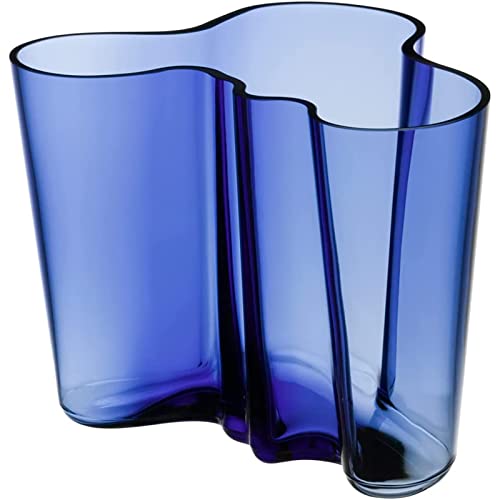 Iittala Aalto 1062561 - Jarrón (Cristal, 20,8 x 20,8 x 16 cm), Color Azul
