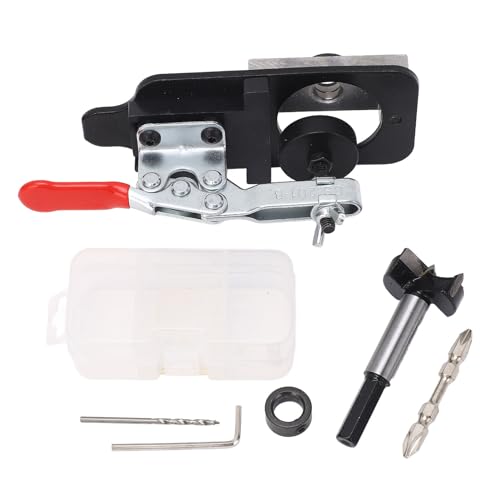 ANKROYU 隠されたドアヒンジジグヘビーデューティアルミニウム合金キャビネットヒンジ設備ツール家具製造と修理のためのダブルクリートデザインドリルビットとアクセサリを備えた35mmヒンジの開口部