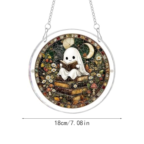 Fantasma de Halloween 2D en puzzle acrílico para adornar ventanas 7