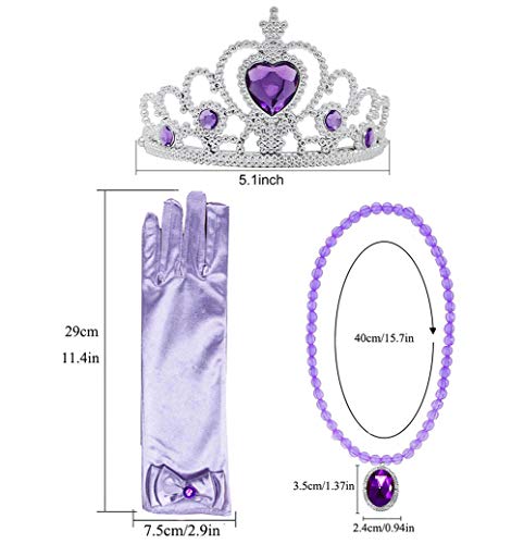 Princess Mermaid Wig Ariel Braid With Princess Tiara Necklace Gloves Not Including Dress Princess Mermaid Ariel Dress Up Halloween Costume Cosplay Accessories For Kids Girls #TOP5