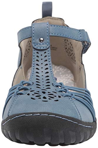 Jbu By Jambu Womens Sahara T-Strap Mary Jane Flat, Light Denim, 8.5 Us #TOP1