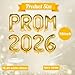 Prom 2026 Balloons Banner Gold 16 inch Mylar letter Balloons Prom 2026 Sign Decoration for Graduation Party Birthday Retirement Class of 2026 Congrats Grad Party Supplies gallery 2