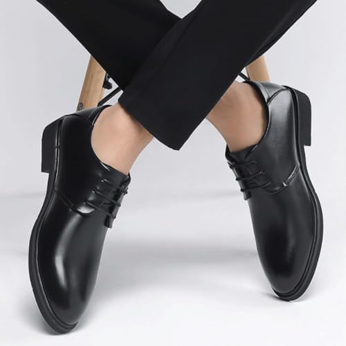 Men’s Elevator Dress Shoes Lace-Up Patent Leather s Height Increasing Formal Wedding Business Shoes3