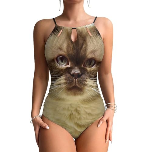 Maillots de bain une pièce femme ventplat pour effacer les complexes avec style chat mignon