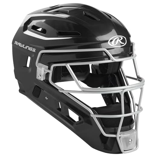 Rawlings | RENEGADE 2.0 Catcher's Helmet | Baseball | Senior (7 1/8" - 7 1/2") | Black/Silver