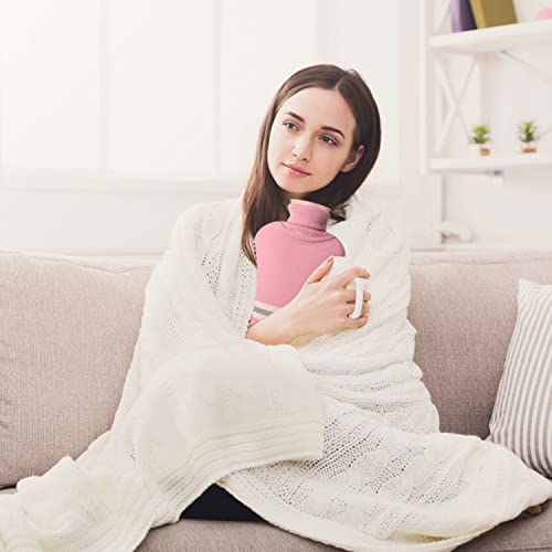 Hot Water Bottle,Pvc 2L Hot Water Bag With Soft Cover For Bed Hand Feet, Bpa Free, Odourless, For Pain Relief Ease Aches Cold Hot Therapy(Pink) #TOP5