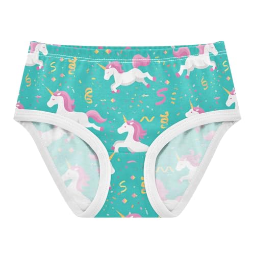 Wusikd Cute Unicorns Girls' Underwear Cotton Funny Girls Briefs Soft Toddler Underwear 2T
