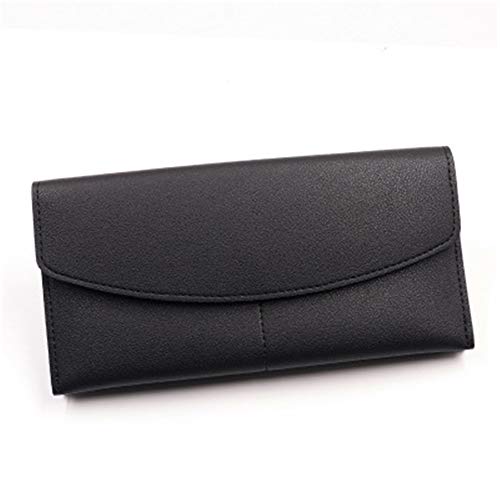 Women's Wallet Ladies Long Simple Wallet Multi-card Multi-color Soft Leather Coin Purse(B)