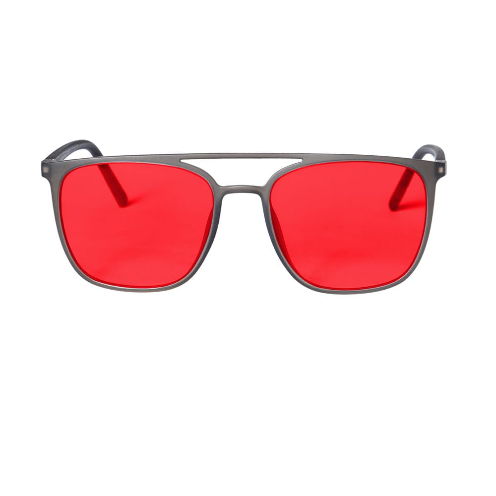 SHINU Gafas de bloqueo de luz, lentes rojas, lentes azules y verdes de bloqueo disruptivas, eliminan la fatiga ocular 080RD