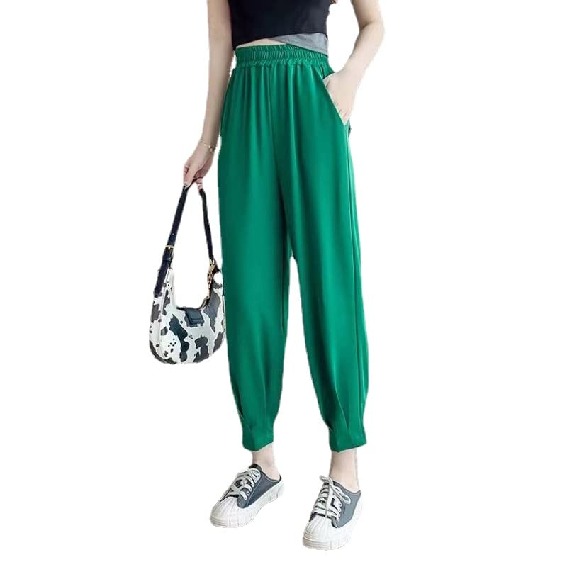 Lässige kühlende gerade Damenhose, weiche, Bequeme Eisseidenhose, 2023...