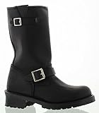 Grinders Turbo Engineer Nuevo Motorista DE Cuero Negro DE LA Bici Botas Hebilla de Correa de Seguridad (EU 46 / UK 12)