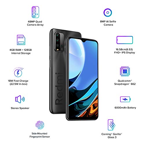 Image of Redmi 9 Power (Mighty Black, 4GB RAM, 128GB Storage) - 6000mAh Battery |FHD+ Screen| 48MP Quad Camera | Snapdragon 662 Processor