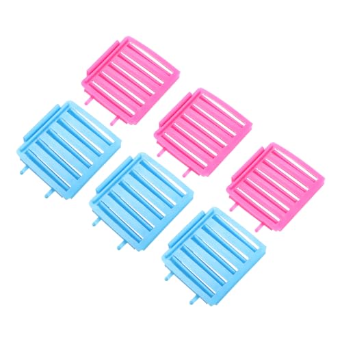 PartyKindom 6Sets Hair Rolling Board Hairdressing Clips for Salon Home Use Lightweight Portable Hair Curling Tool Random Colors for Effortless Waves and Curls