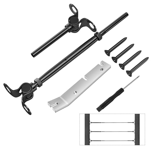 Tendeur de câble inox T316 noir 3mm pour terrasse bois inclinée ou escalier