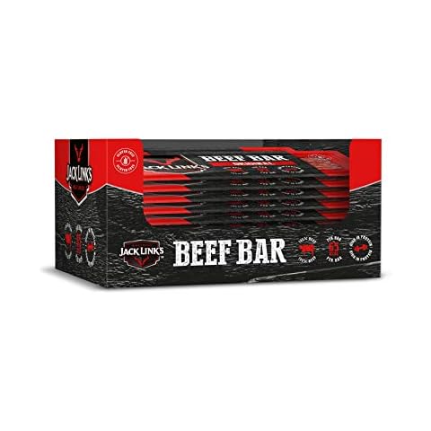 Jack Link's Beef Bar Original - 14er Pack - Proteinreicher Rindfleisch Riegel - getrocknetes High-Protein Rindfleisch - glutenfrei Cover