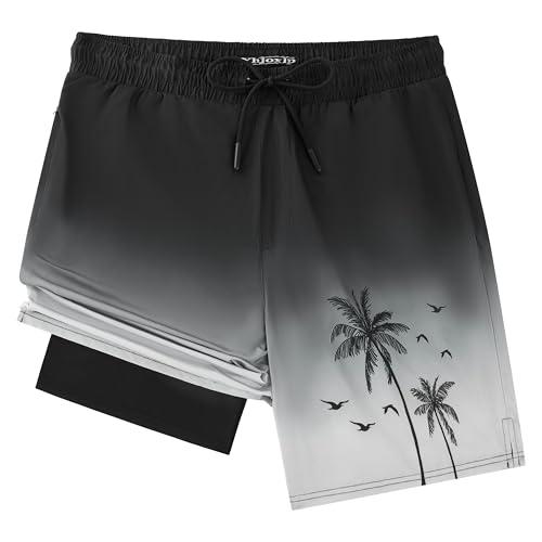 Men's Swim Trunks with Compresssion Liner 7