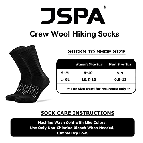 Jspa 4 Pack Grey Wool Blend Socks Women Hiking Youth Men's Winter Warm Crew Athletic Walking Running Wool Socks For Skiing Snowboarding Sakting, Medium, Dark Grey #TOP4