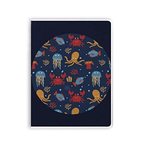 Journal intime seiche et méduse avec couverture souple pour écrire