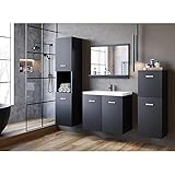 MINIO go for it - Badmöbel Set 4-Teilig Molo, 1x Badezimmer Spiegel mit Ablage,...