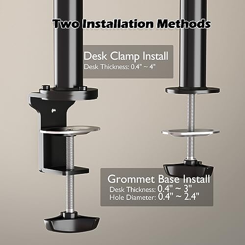Image of BONTEC Dual Monitor Desk Mount Stand for 13-32 inch LCD LED Monitors