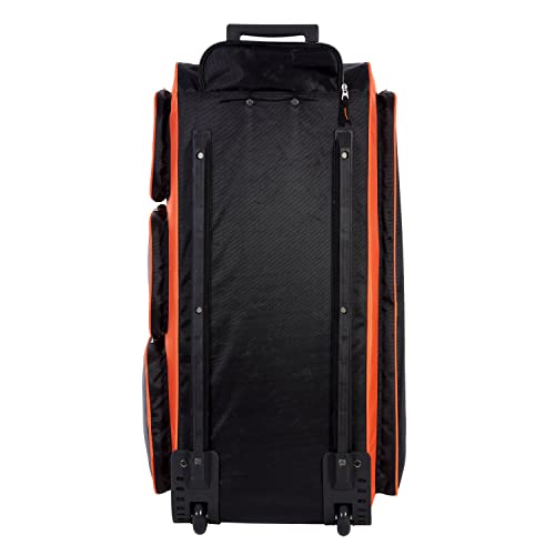 Image of Travelers Club Xpedition 30 Inch Multi-Pocket Upright Rolling Duffel Bag, Bright Orange, 30 inch Suitcase, Xpedition 30 Inch Multi-pocket Upright Rolling Duffel Bag