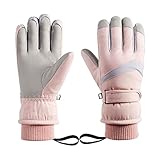 Richolyn Snowboard-Handschuhe,Ski- & Schneehandschuhe Wasserdicht - Winddichte, isolierte Touchscreen-Thermo-Skihandschuhe Warme Winterhandschuhe mit Handgelenkschutz zum Snowboarden