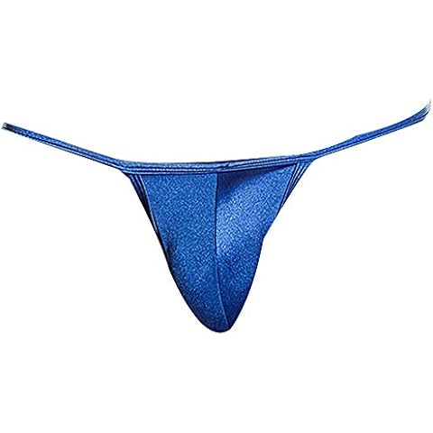 Daniel Alexander Sexy Mens String Bikini V-Shaped Pouch Enhancing Low Waist G-String Underwear Royal Blue Cover