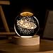 3D Solar System Crystal Ball, 2.4inch Universe Gifts Decorative Quartz Glass Ball, Space Laser Engraved Model Astronomy Decor, Paperweight Physics Display Sculpture Home Decor Crafts for Friends