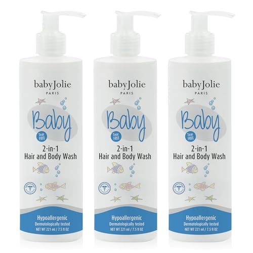 Baby Jolie Baby Body Wash, Kids Hair and Body Wash for Babies & Newborn 2-in-1, Shampoo + Soap | 7.5oz | 221ml | Pack of 3 (3)