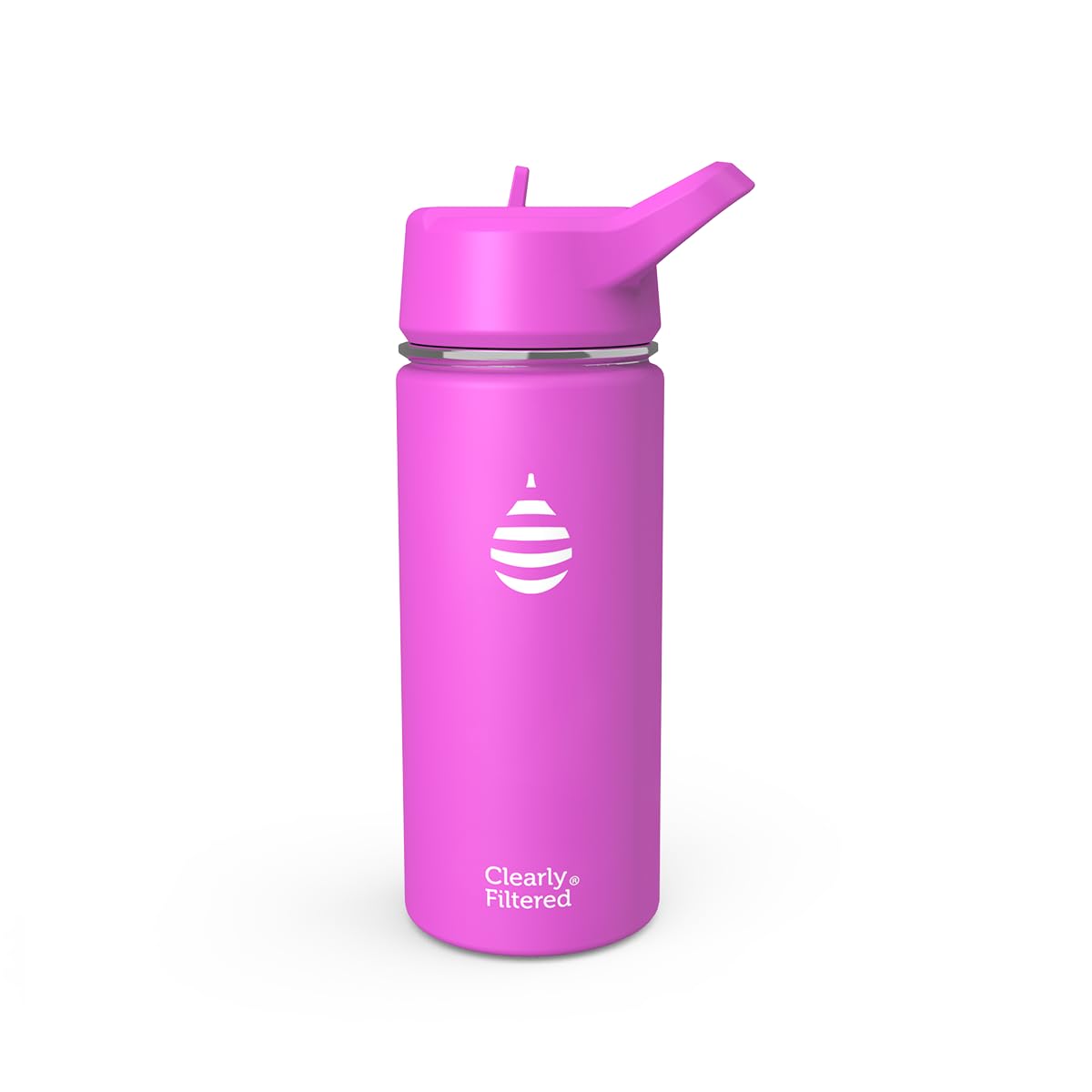 Clearly Filtered Water Bottle | Removes 200+ Contaminants, Double-Wall Insulated Stainless Steel, BPA/BPS Free, Phthalate Free, Filters Flouride Lead