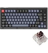 Keychron V1 ISO-FR-Layout Clavier mécanique Filaire Custom Knob Version, 75% Layout QMK/Via Progr...