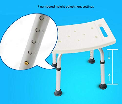 Nivok Bath Stools,Shower Chair For Bathtub, Shower Stool Lightweight Bath Tub Bench Chair With Non-Slip Seat, Adjustable Shower Chair For Elderly No Backrest #TOP4