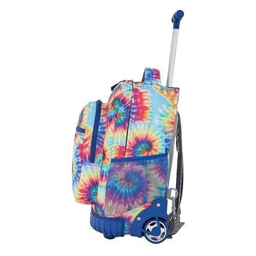 Image of Travelers Club 4 Piece Rolling Backpack Set With Accessories, Tie Dye