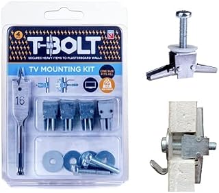T-Bolt heavy duty METAL Plasterboard Fixing - TV Mounting Kit 4 Pack - Holds up to 65kg per Fixing!