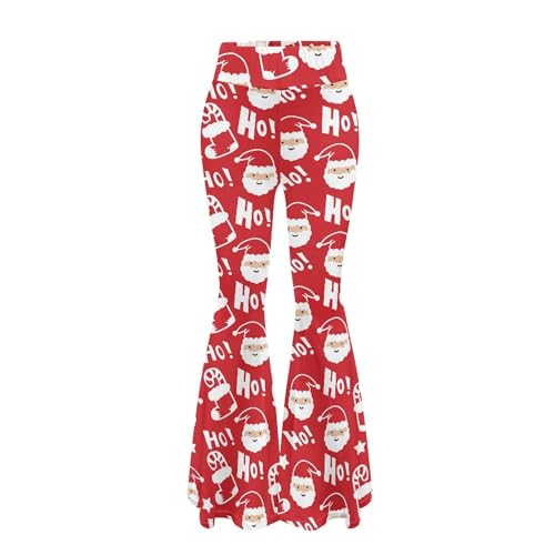 Pantalones de yoga Amzbeauty elásticos estilo campana con diseño