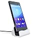 Produktbild MyGadget Dockingstation Ladestation [Micro USB] für Android Smartphones - Stand Dock + 1m Kabel für z.B. Samsung Galaxy S7 S6 (Edge), Huawei - Silber