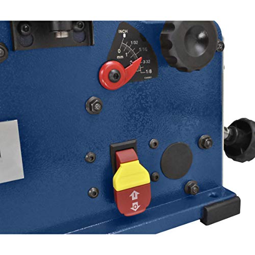 RIKON 20-800H | 8 Benchtop Jointer with a 6-Row Helical-Style Cutter Head with 16 Carbide, 2-Edge Insert Cutters for Super Cutting Action, Flat Surfacing Results, and Easy Knife Changes
