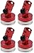 NHX NHX6077RD Aluminum Magnetic Body Mount Set Red : 1/10