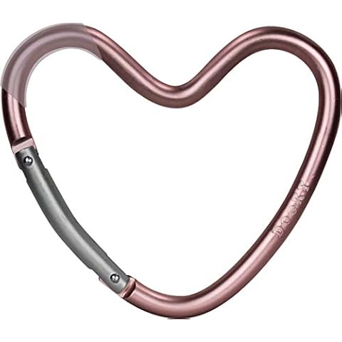 Dooky Heart Hook for Pram/Stroller/Pushchair, Clip for Bag, Super Strong, Universal Fit, Pink Cover