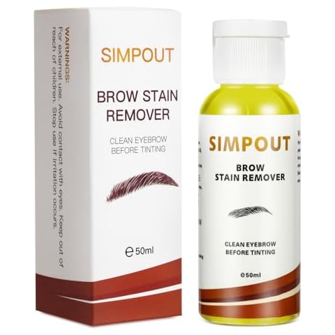 Simpout Henna Brow Stain Remover, Deep Cleansing Eyebrows, Softly Removes Oils From The Skin Around The Eyebrows 50ML Cover