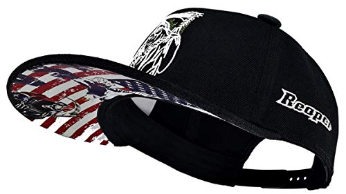NEW EAST HAT As Snapback Hats Skull Embroidery Adjustable Unisex Flat Bill Hat Black