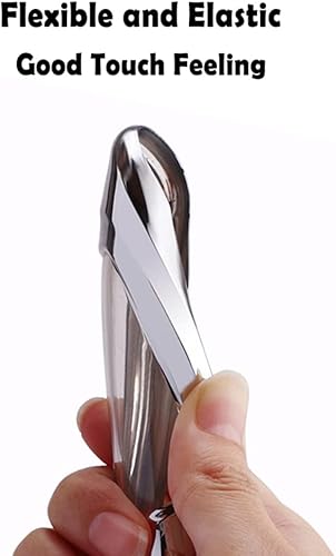 Miniatura 6 de Key Fob Cover,Compatible with 2020 2021 2022 Hyundai Sonata Santa fe Tucson Key Fob Soft Rubber Case Holder Shell with keychain Silver