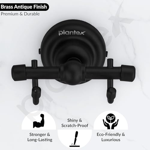 Image of Plantex 304 Grade Stainless Steel Robe Hook /Cloth-Towel Hanger /Napkin Hanger /Bathroom Accessories - Skyllo (Black)