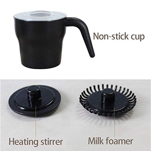 LWX Espumador de Leche Vaporizador de Leche eléctrico, Hecho de Acero Inoxidable Se Puede Calentar Espumador líquido con… - Imagen 6