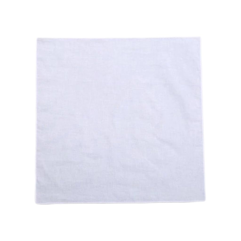 Xbiez Unisex White Hankie Women Handkerchiefs Cotton Square Super Soft Washable Hanky Chest Towel Pocket Square Handkerchiefs