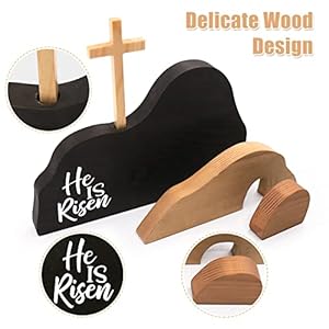 Tuitessine Easter Resurrection Scene Set He is Risen Wooden Jesus Nativity Christ Statue Decoration Empty Tomb Table Ornaments Handcrafted Clever Creations Cross Figurines Decor Christian Wall Shelf Tuitessine Easter Resurrection Scene Set He is Risen Wooden Jesus Nativity Christ Statue Decoration Empty Tomb Table Ornaments Handcrafted Clever Creations Cross Figurines Decor Christian Wall Shelf