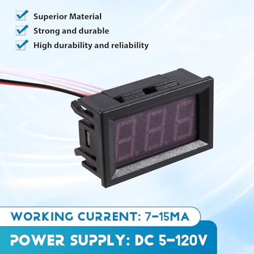 Ampèremètre Hall voltmètre numérique DC 400A LED pour circuit ouvert isolé