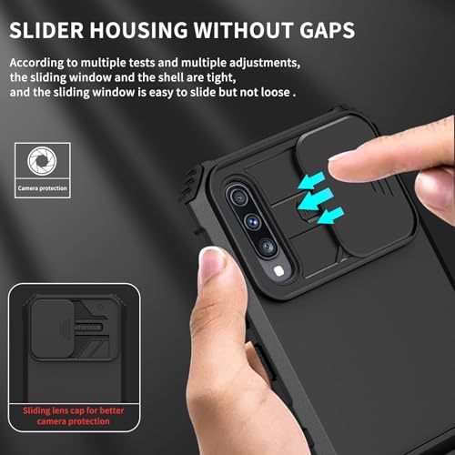Coque Galaxy A70 et A70S noire avec protège-écran verre trempé